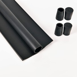 BOWSEN Garage Door Bottom Seals Weatherproof Weather Stripping Threshold Buffering Sealing High Performance EPDM Rubber Resistance Gasket Black 1/4 Inch T-End, 16FT Long
