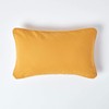 HOMESCAPES - 100% Cotton Plain Mustard Yellow Cushion Cover -