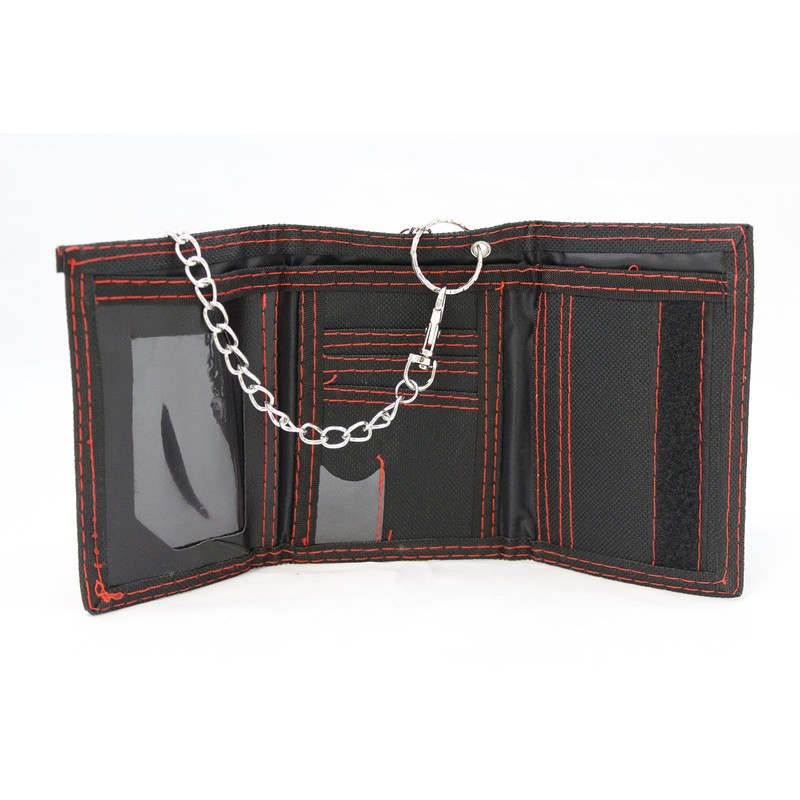 Misfits Green Skull Wallet Tri-Fold with Chain