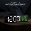 LED Music Alarm Clock 5 Adjustable Brightness 12/24H Large Display