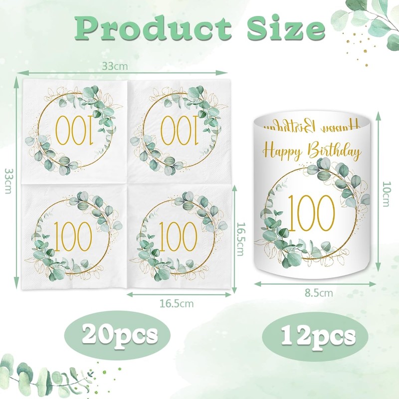 Napkins Lantern Table Decoration Confetti Birthday Decoration Eucalyptus Table Decoration