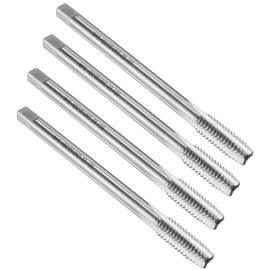 uxcell 4pcs Straight Flute Screw Taps 5/16-18 UNC 2B Thread 4" Extra Long HSS6542 Machine Threading Milling Tap Tapping Tools