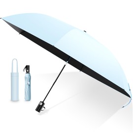[JIS Certified] Parasol 100% UV Protection, Thermal Blocking, Folding Parasol [2024 Industry's First! Safety Automatic Opening/Close] Blozey Folding Umbrella, Large, Ultra Lightweight, Heatstroke