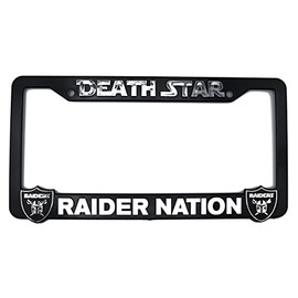 Holder for License Plate License Plate Holder for Deathstar for Raider Nation 3D Raised License Plate Frame Car License Plate Cover Mod-L07P-16