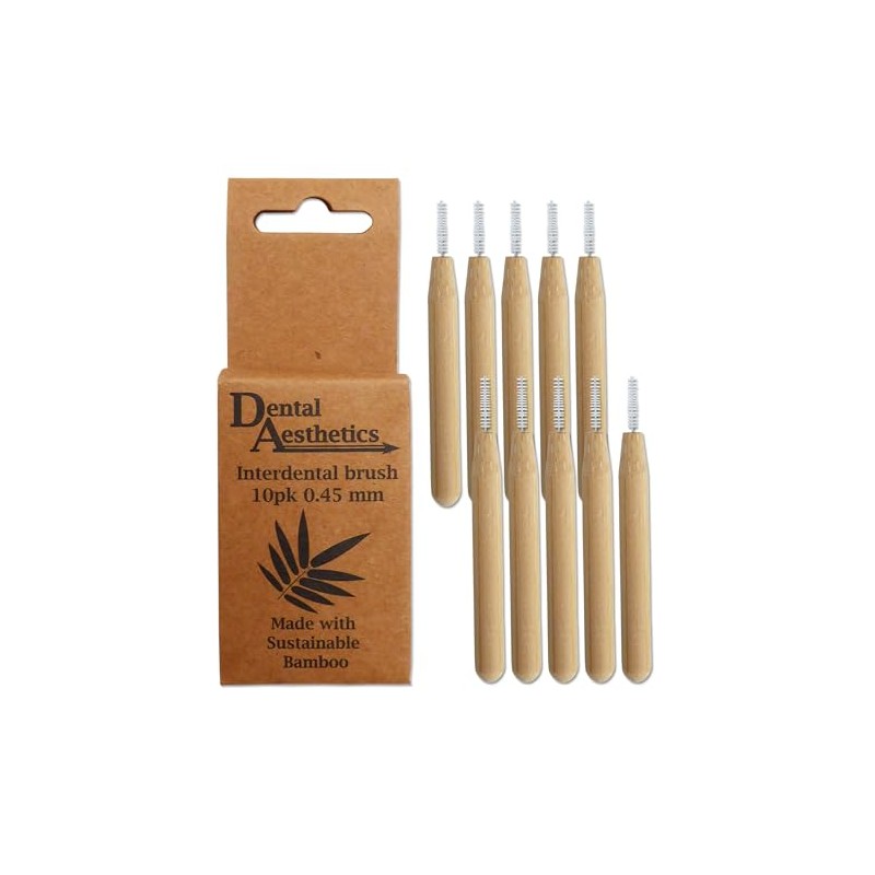 Bamboo Interdental Brushes ~ Bamboo Handle, Eco Friendly, 10 Pack