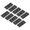 10PCS Flat Tie Plate Aluminum Alloy 2 Holes Rustproof Anti