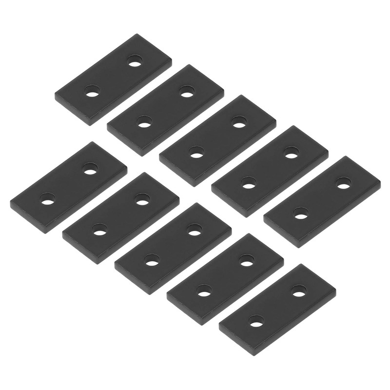 10PCS Flat Tie Plate Aluminum Alloy 2 Holes Rustproof Anti