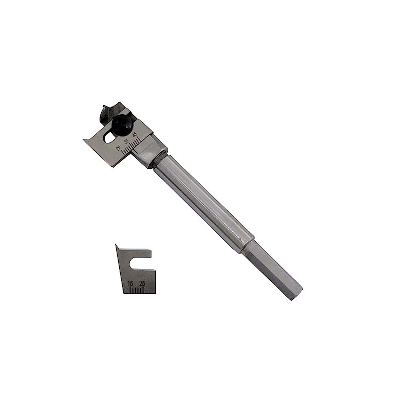 15-45mm Adjustable Spade Bit Expansive Flat Woodworking Boring Drill Bit