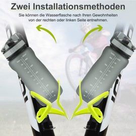 toptrek Bicycle Bottle Holder, Two-Way Opening, Lightweight & Strong Bicycle Bottle Holder with Mounting Screws, Colourful Water Bottle Holder Bicycle for Road Bikes and Mountain Bikes