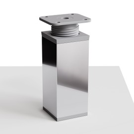 Furniture feet MFV1-CH. Colour: Chrome, Square profile: 40 mm x 40 mm