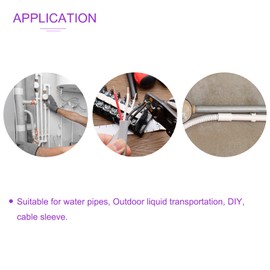 DMiotech ID 36 mm OD 40 m, 0.5 m Length PVC Rigid Pipe Pipe White for Liquid Pipe, DIY Decoration