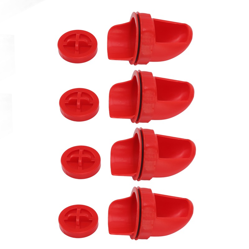 4 Sets DIY Chicken Feeder Rain Proof Poultry Feeder Port