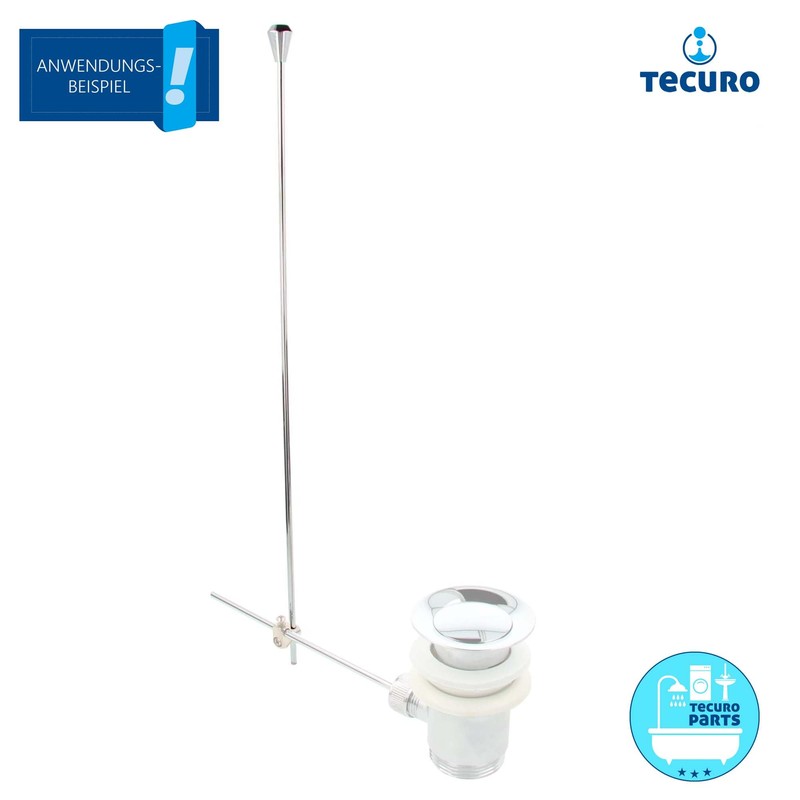 tecuro Pull Rod for Drain Fitting, 37 cm x Diameter