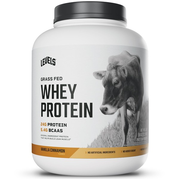 Levels Grass Fed Whey Protein Powder, No Artificials, G of
