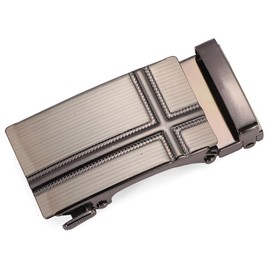 sundrerfect Belt Buckle Men and Women with 35 mm, Interchangeable Automatic Buckle for Belt, Stylish Accessories for Any Occasion, Stainless Steel Cross Pattern