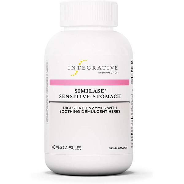 Integrative Therapeutics - Similase Sensitive Stomach - Physician Developed Digestive Enzymes with Soothing Herbs - Sensitive Stomachs - 180 Vegetable Capsules