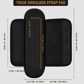 ZINMARK Tactical Shoulder Pad with Ultra-Thick Cushion for Vest Shoulder Straps and Backpacks, Comfort and Breathable (1PCS-Black)