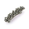 Decorative Hair Clip Flowers Rhinestone Crystal Hair Barrette, Black