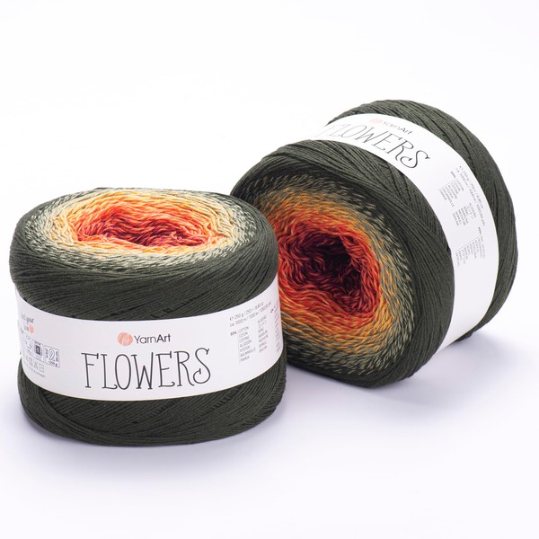 1 Skein/Pack Yarnart Flowers Gradient Yarn, Each Ball 8.8 Oz