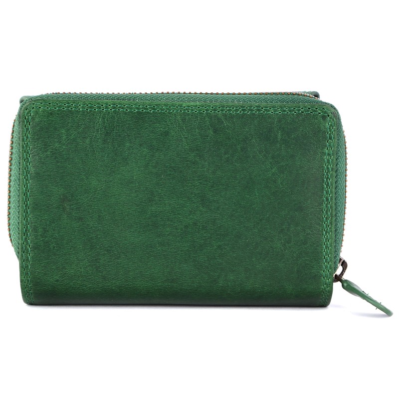 Chunkyrayan P GB-6 Green Madrid Women's Wallet High-Quality Vintage RFID
