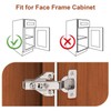 2 Pairs （4 Pack） Soft Close Kitchen Cabinet Door Hinges