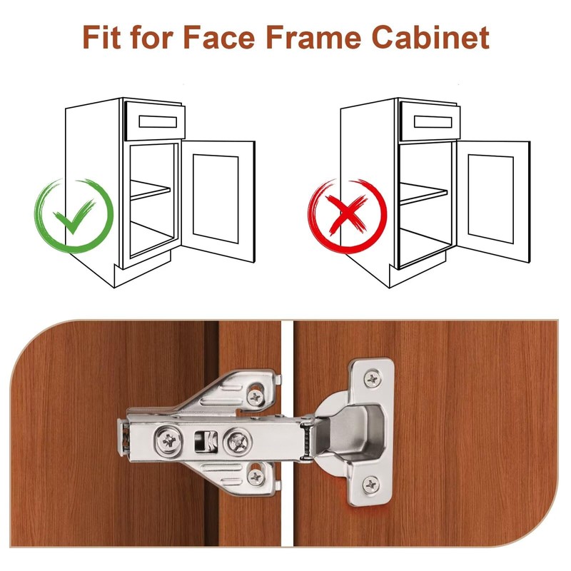 2 Pairs （4 Pack） Soft Close Kitchen Cabinet Door Hinges