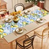 Spring Table Runner - Lemon Pattern, Perfect for Easter Tablecloths,