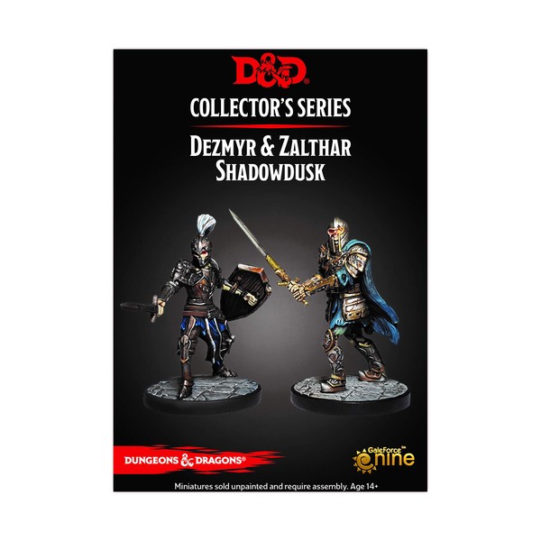 Gale Force Nine Dungeon of The Mad Mage: Zalthar & Dezmyr Shadowdusk (2 Figs) Collector's Series Miniature, Multicolor