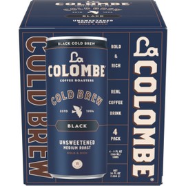 La Colombe Brazilian Cold Brew - 9 Fl. Oz. 4 Pack - Ready-to-Drink, 100% Arabica, Single-Origin, Medium Roast Cold Pressed Espresso Coffee, 15 Calories, Double-Filtered, Bold & Rich Coffee, 120mg Natural Caffeine