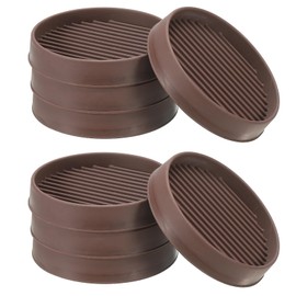 PATIKIL 3" Round Rubber Furniture Pads, 8 Pack Non Slip Caster Cups Anti Skid Floor Protectors for Furniture Feet Bed Couch Chair Table Stopper, Brown