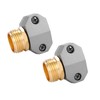 Hourleey Garden Hose Repair Fittings, Aluminum Male Coupling Menders with