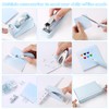 Blue Desk Accessory Kit Cute Office Supplies Set Desktop Stapler