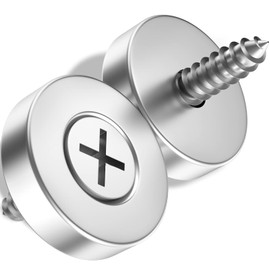 FHSVUD Super Strong Neodymium Magnets with Screw, Rare Earth Metal Magnets with Hole in The Center for Mounting Industrial Warehouse, (20x5mm Hole 5mm, Pack of 4)