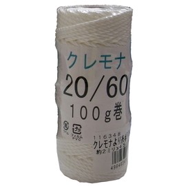 Matsuura Industry Cremona Twine No. 20 Thickness Approx. 0.08 inches (2.0 mm), Length 17.8 ft (45 m) (#20 x 60 Strands, 3.5 oz (100 g) Roll)