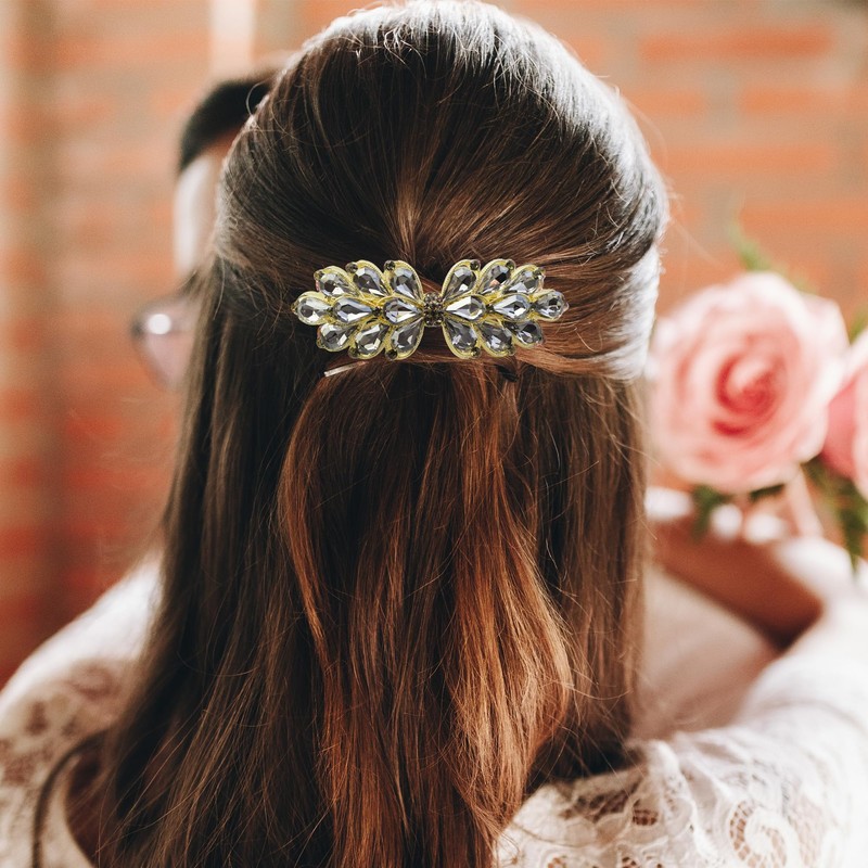 JULIYOOYOO Pasadores de Cristal para El Pelo para Mujeres Y