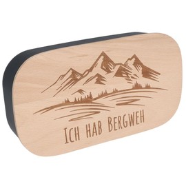 Spruchreif Lunch Box with Engraved Breakfast Board, Plastic Lunch Box, Outdoor Gifts, Gifts for Hikers