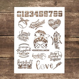 DIY Decorative Baseball Stencil Template for Painting on Canvas Wood Furniture Craft Paper (A4 Size)