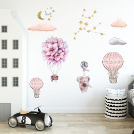 astylishome Wall Decoration Wall Sticker Pink Blossom Flowers Wall Sticker Birds on Tree Branch Wall Sticker Wall Decoration for Living Room Bedroom Sofa Background 0705