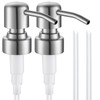 AUNRGO Soap Dispenser Pump Replacement - Silver Brushed Finish 304
