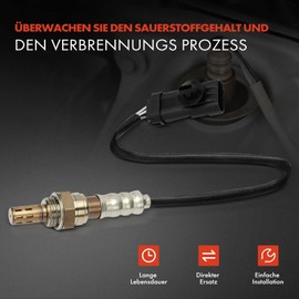 Frankberg 1x Lambda Sensor Diagnostic Probe After Catalytic Converter 4-Pin Compatible with 3 Series E90 320 2.0L 2004-2011 3 Series Touring E91 320 2.0L 2005-2012 Replace# 11787547313