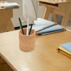 Operitacx Rattan Pencil Holder Wicker Pen Cup Handmade Makeup Brushes