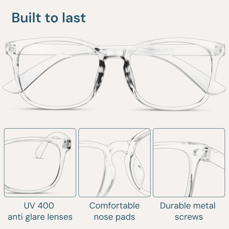 Gaoye Blue Light Blocking Glasses - Fashion Square Eyeglasses, Anti