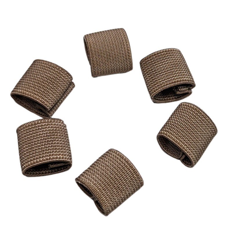 USA Mil-Spec Molle Backpack Elastic Webbing Strap Clip Keepers (TAN