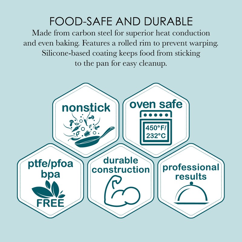 Chicago Metallic Professional Lasagna Trio Pan, Perfect for loaf breads,