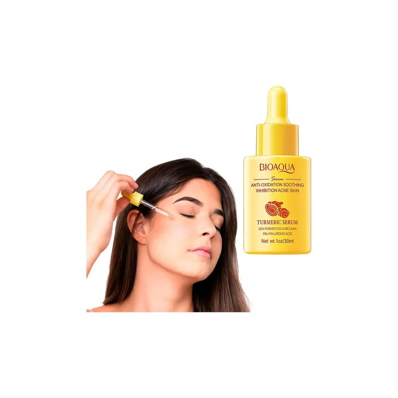 Suero Facial Bioaqua Cúrcuma Antioxidante Iluminador 30ml