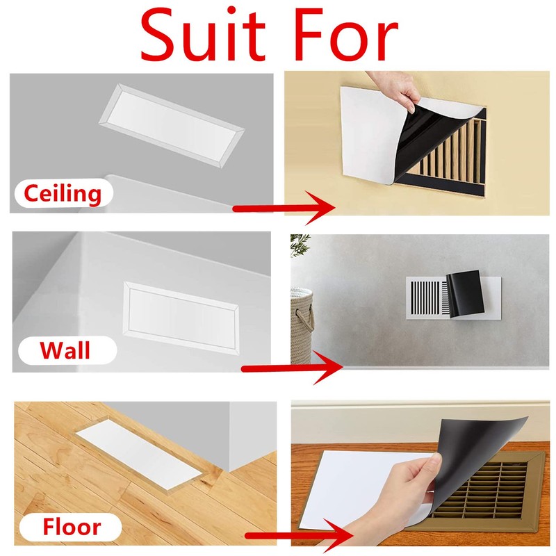 Magnetic Vent Covers 4" X 10", ANTFEES 4 Pack Thick
