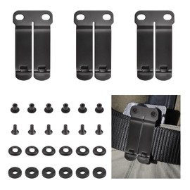 UFURMATE Holster Quick Clips, 3PCS Steel Holster Sheath Belt Clip Clasp Concealed Holster Speed Clips Holster Mounting Attachments for Leather, Hybrid Holster