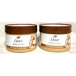Dove 2 DOVE BODY SCRUB BROWN SUGAR & COCONUT BUTTER For Silky Smooth Skin Exfoliates