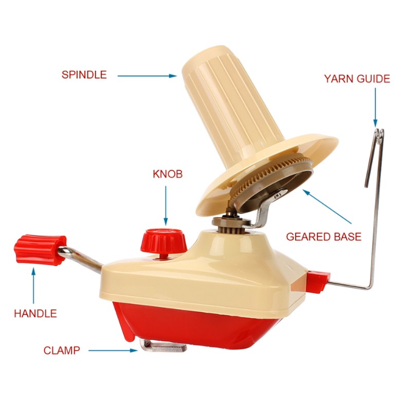 Yarn Winder Portable Household Hand Operated Handheld Low Noise Yarn
