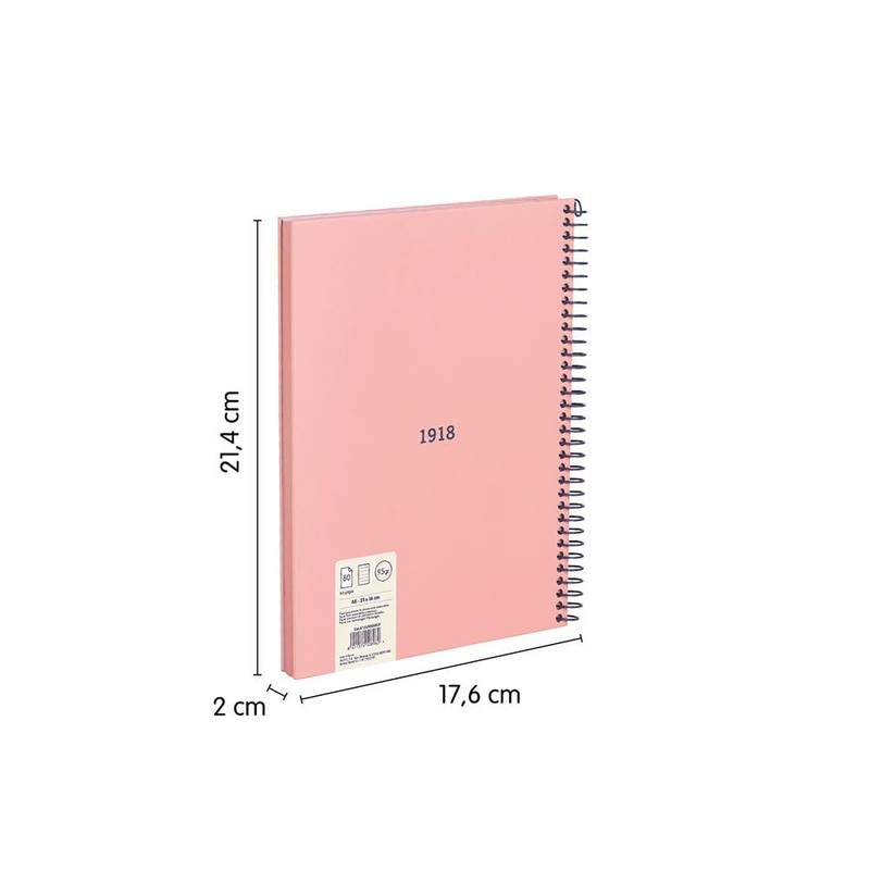 MILAN® A5 Hardcover Notebook - 7mm Lined Paper - 80